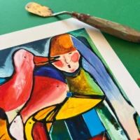 Karneval farverigt Fine Art Giclée Print