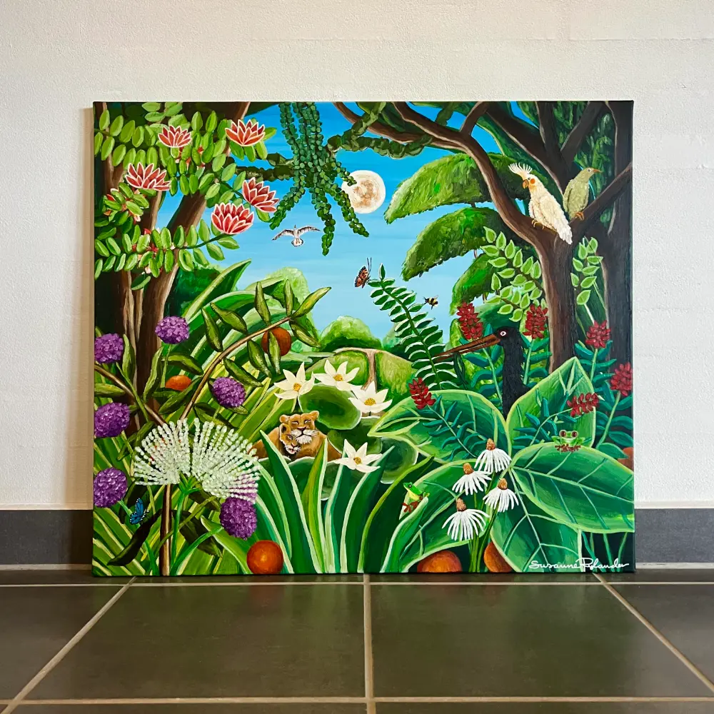 Lions Nest maleri med junglemotiv