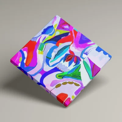 Midnight - abstrakt lærredsprint