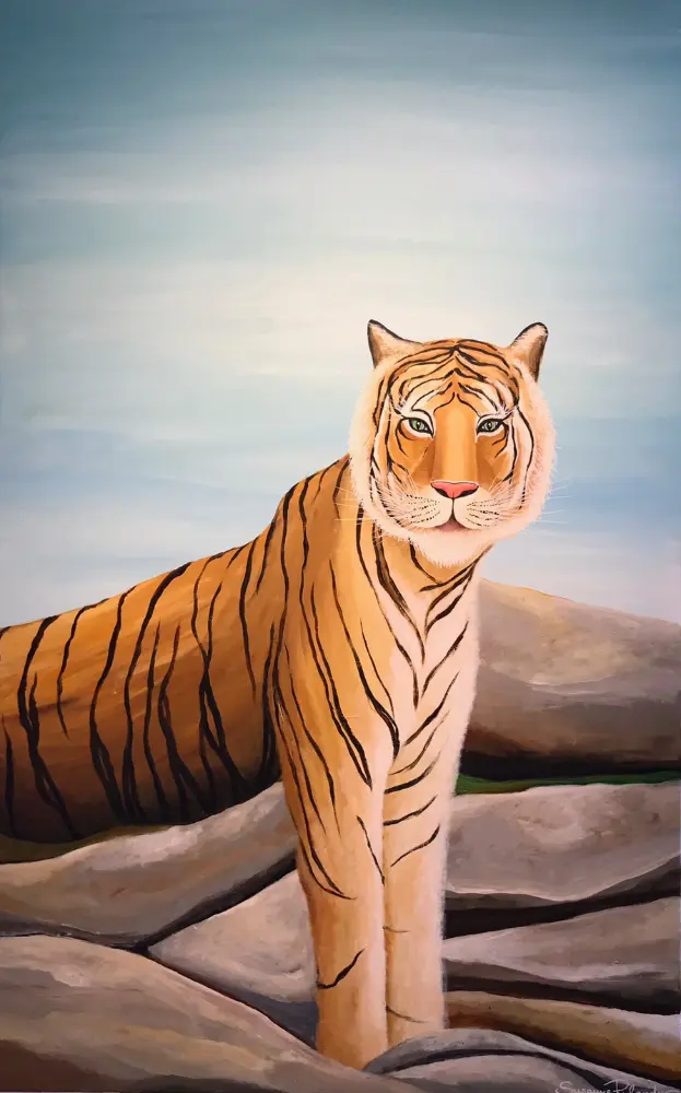 Mölle Tigern maleri med junglemotiv