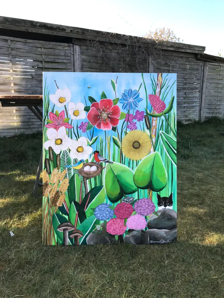 Nesting maleri med junglemotiv