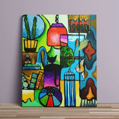 No Place Like Home - abstrakt lærredsprint