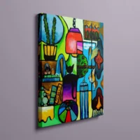 No Place Like Home - abstrakt lærredsprint