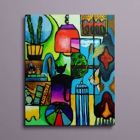 No Place Like Home - abstrakt lærredsprint