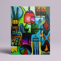 No Place Like Home - abstrakt lærredsprint