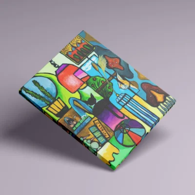 No Place Like Home - abstrakt lærredsprint