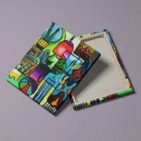 No Place Like Home - abstrakt lærredsprint