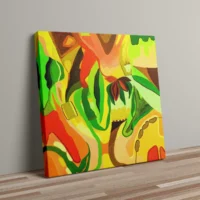 Noon - abstrakt lærredsprint