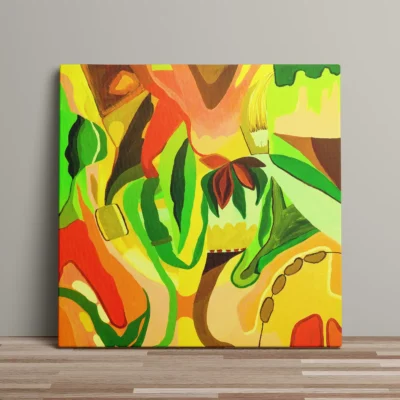 Noon - abstrakt lærredsprint