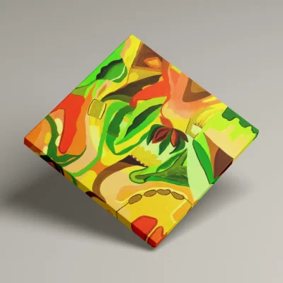 Noon - abstrakt lærredsprint