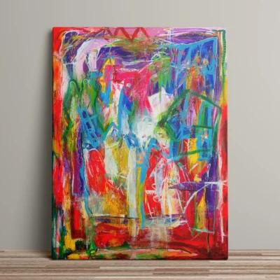 Revolution - abstrakt lærredsprint