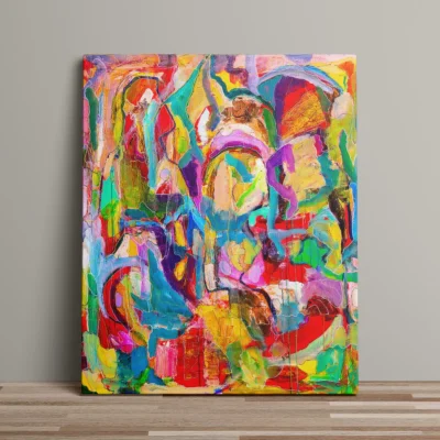 Shangri-La - abstrakt lærredsprint