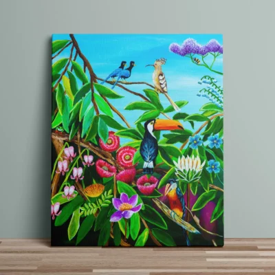 Siesta - lærredsprint med junglemotiv