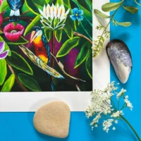 Siesta Fine Art Giclée Print med smukke fugle