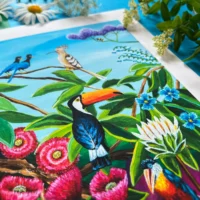 Siesta Fine Art Giclée Print med smukke fugle