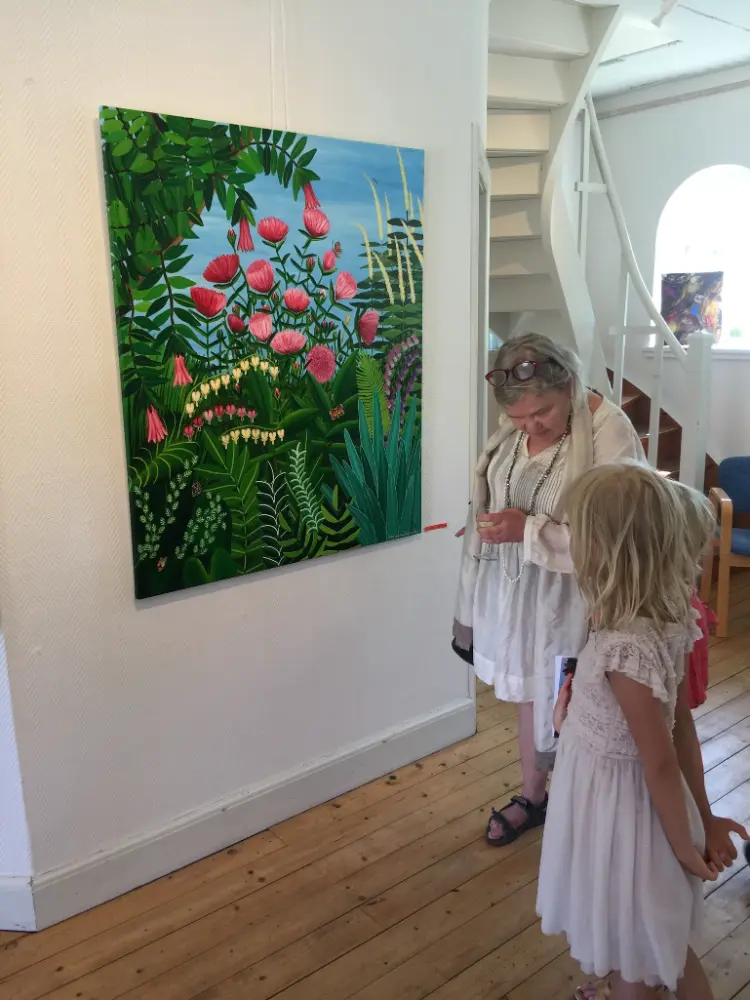 Sommar maleri med junglemotiv