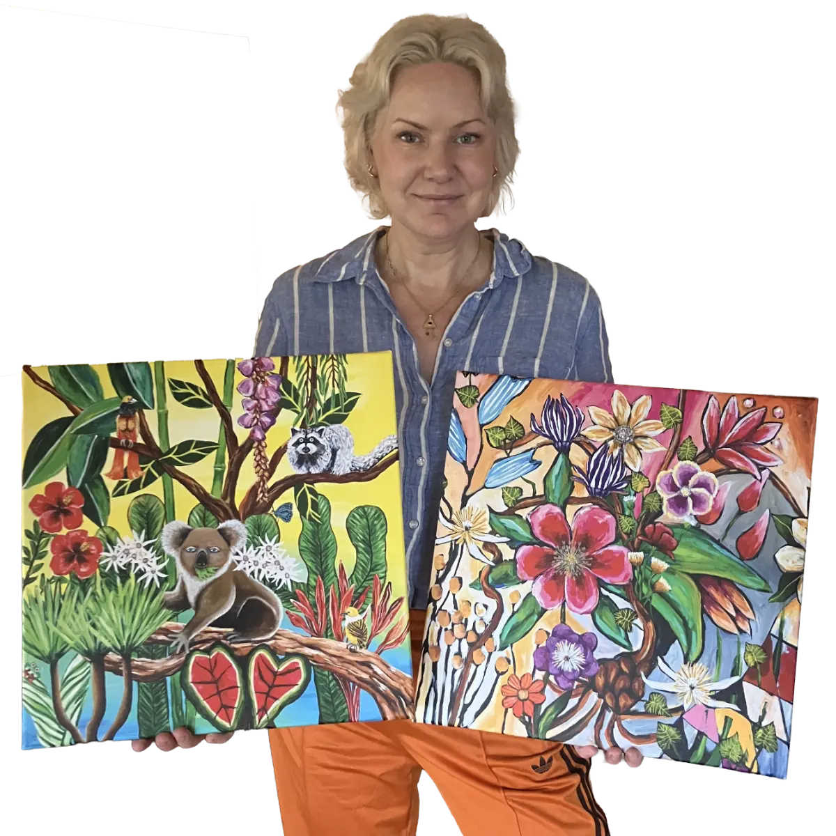 Susanne med print på lærred transparent background