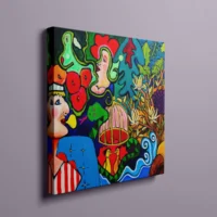 The Lovers - abstrakt lærredsprint