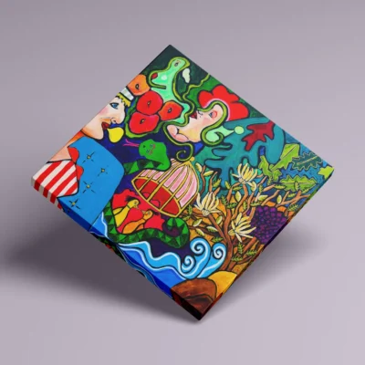 The Lovers - abstrakt lærredsprint