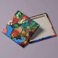 The Lovers - abstrakt lærredsprint