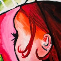 Things to Come Fine Art Giclée Print i røde farver