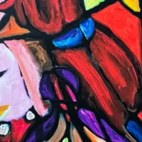 Things to Come Fine Art Giclée Print i røde farver