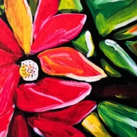 Things to Come Fine Art Giclée Print i røde farver