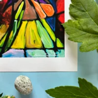 Things to Come Fine Art Giclée Print i røde farver