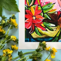 Things to Come Fine Art Giclée Print i røde farver
