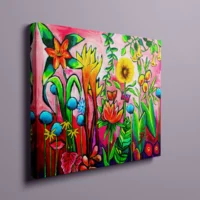 Tropical Fantasy - abstrakt lærredsprint