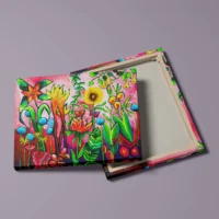 Tropical Fantasy - abstrakt lærredsprint