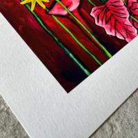 Tropical Fantasy Tropisk Fine Art Giclée Print med masser af blomster