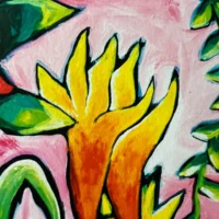 Tropical Fantasy Tropisk Fine Art Giclée Print med masser af blomster