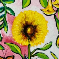 Tropical Fantasy Tropisk Fine Art Giclée Print med masser af blomster