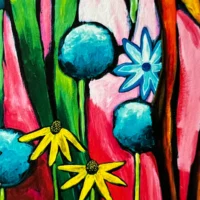 Tropical Fantasy Tropisk Fine Art Giclée Print med masser af blomster